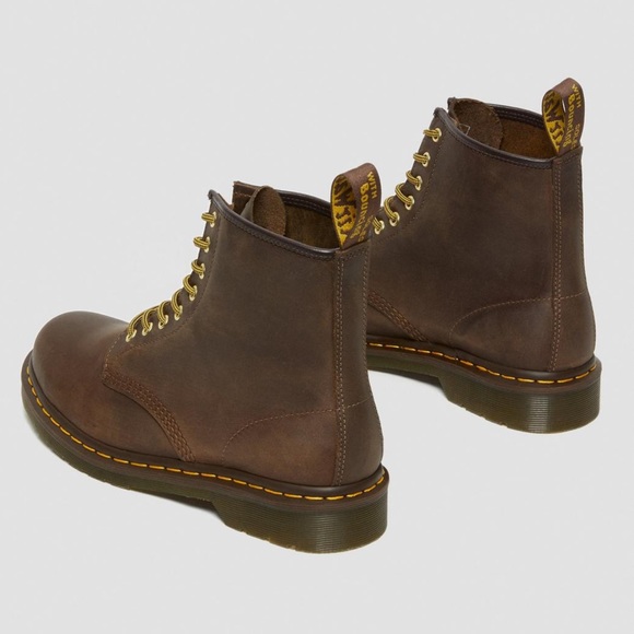 Dr. Martins Brown Leather Lace Up Boots - Picture 4 of 6